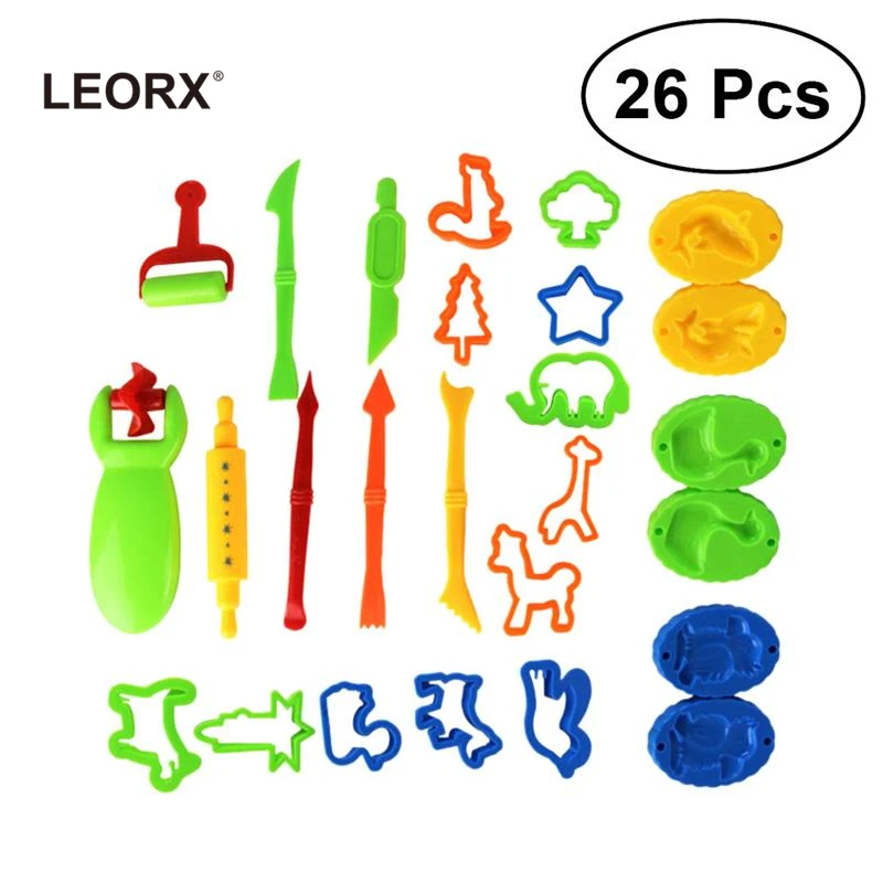 26pcs Children Clay Molds Set Cute Funny Pretend Play Early Educational
