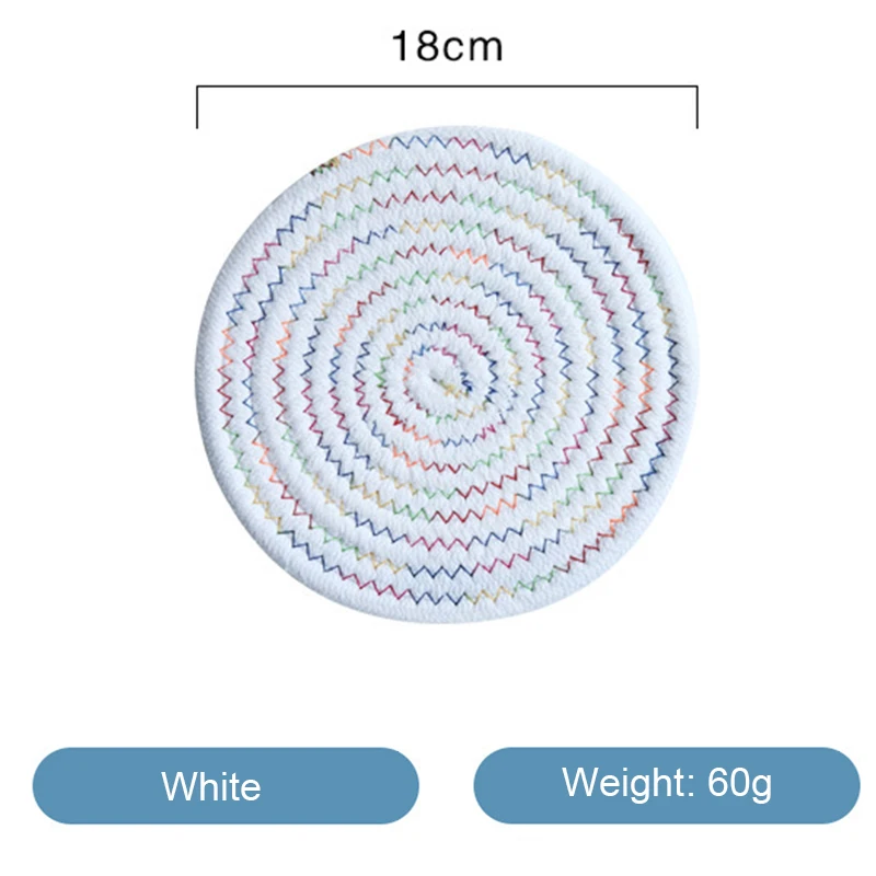 11/18/30cm круглая Нескользящие стол рами изоляционная Подушка сплошной Салфетки льняные стол коврик для кухни, принадлежности для украшения дома коврик - Цвет: 18cm white