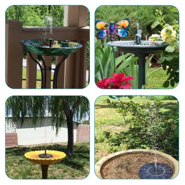 Floating fountain outdoor solar powered bird fountain pool lake pond garden aquarium decoration supply mini water fountain