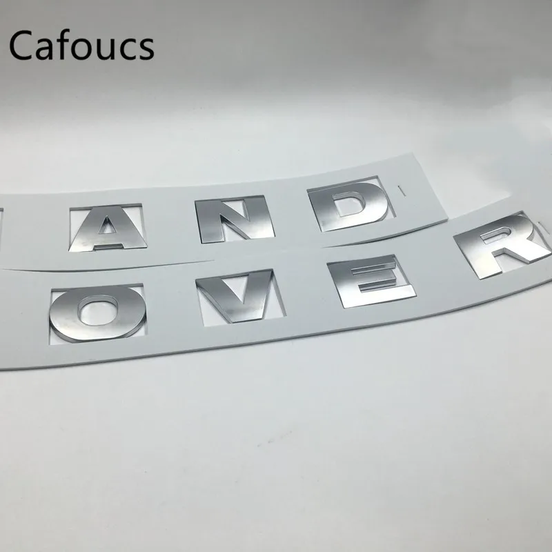 

Cafoucs For Land Rover Emblems front Head Hood Logo Rear Trunk Tailgate Badge Letters Decals