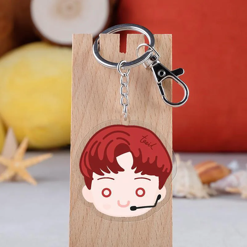 

KPOP NCT 127 Keychain Cartoon Figure Acrylic Pendent Key Ring Gifts