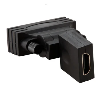 

Jimier DVI Male to HDMI Female 360 Degree Rotating Swivel Adapter for HDTV Video Card 1080p