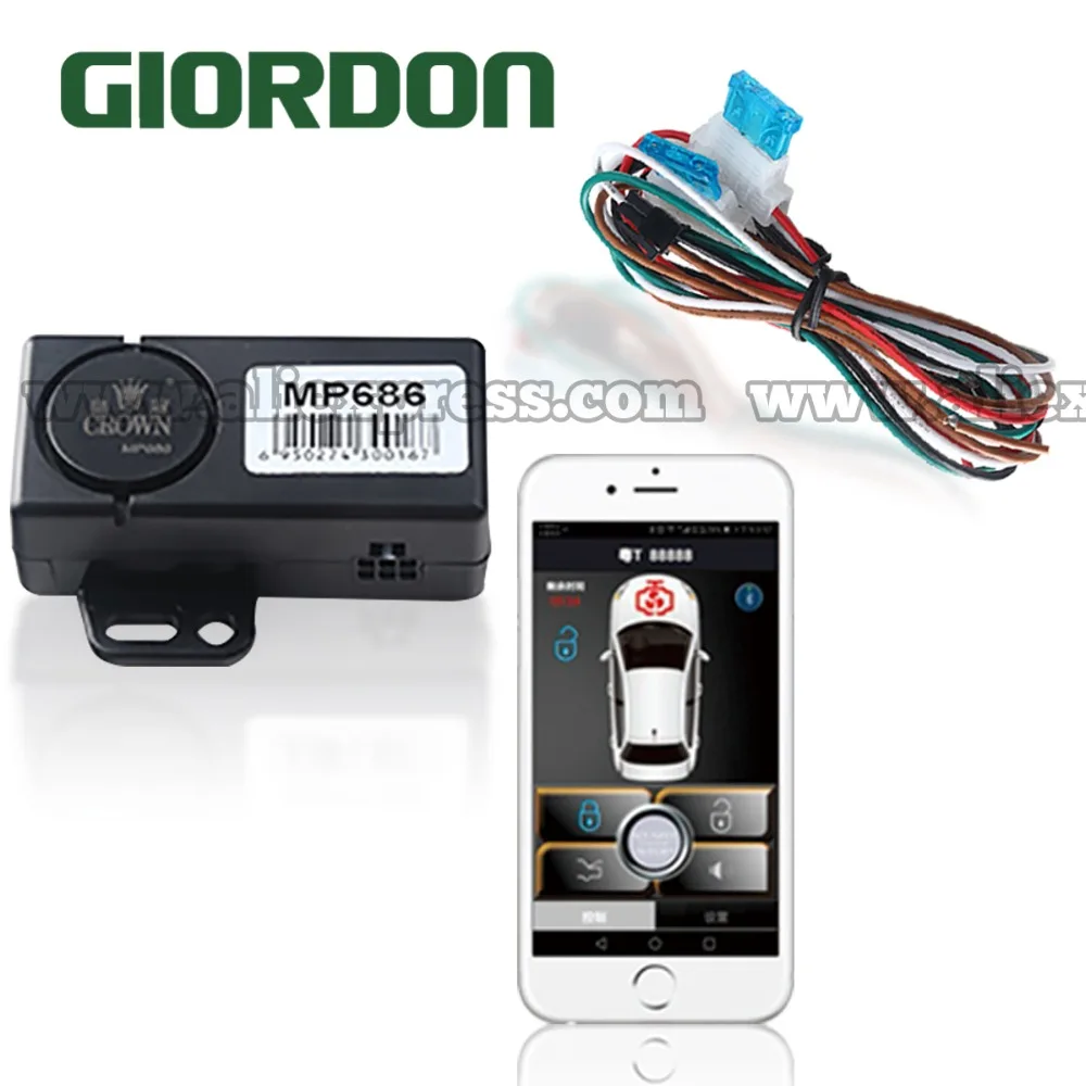 

Smartphone car alarm system compatible with ios and android phone car engine start stop system remote Smart key