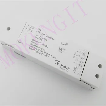 

4CH*5A 12-36VDC CV Controller V4 Dimming/color temperature/RGB/RGBW 2.4GHz RF Wireless Reciever 4 in 1 High Power Controller V4