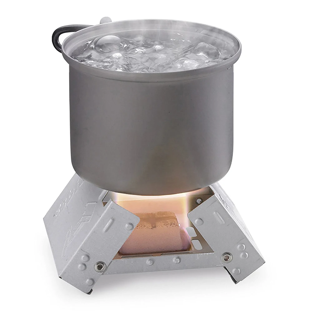 

Mini Folding Picnic Stove Lightweight Wax Stove Solid Fuel Alcohol Stove Portable Solid Seasoning Oven for Camping Barbecue