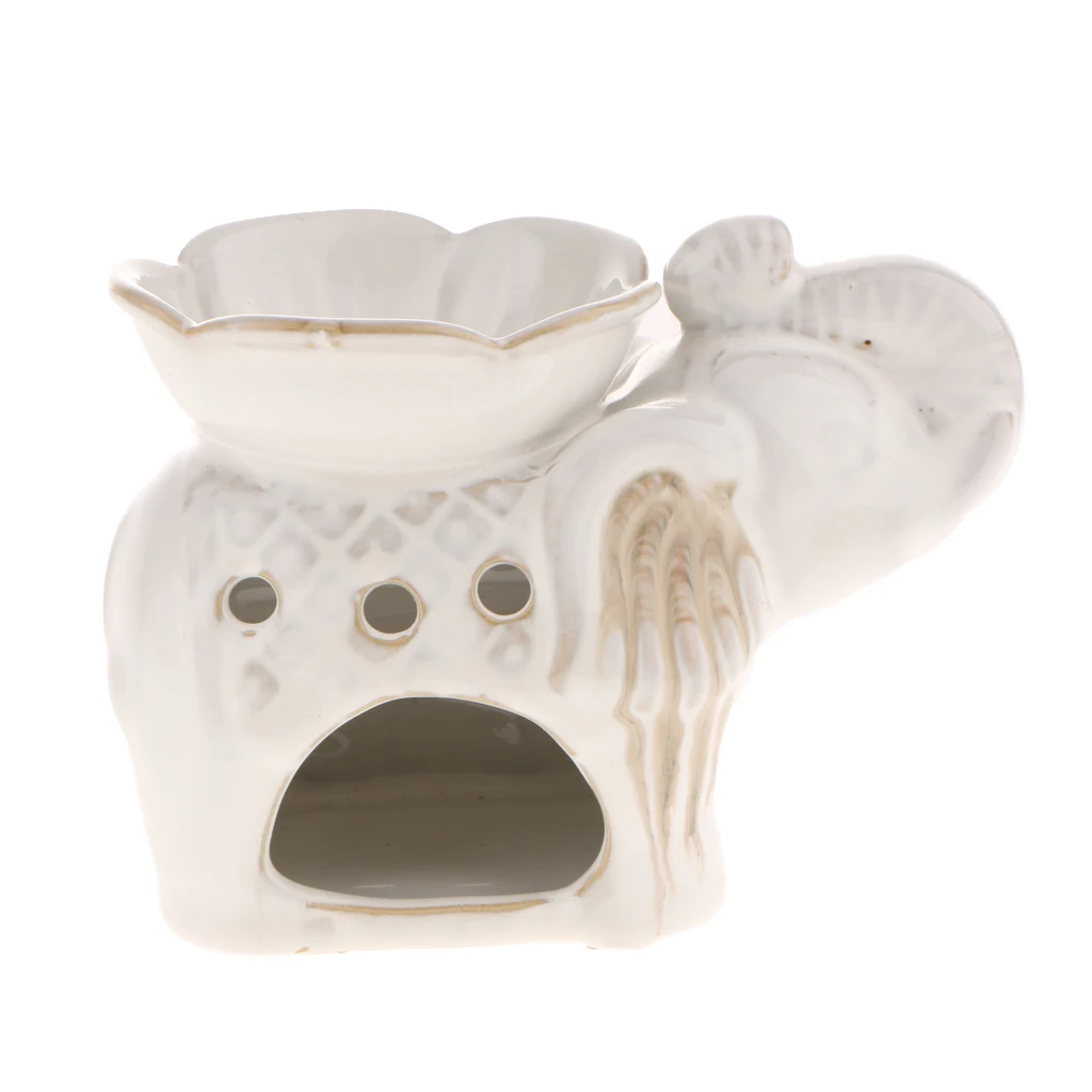 

CERAMIC ELEPHANT OIL BURNER+TEALIGHT CANDLE HOLDER DECOR ORNAMENT FIMGURINES