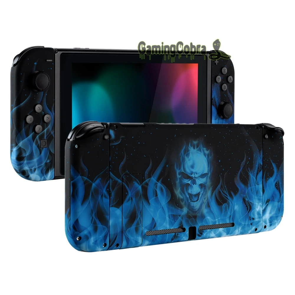 Extremerate blue flame skull soft touch console backplate controller