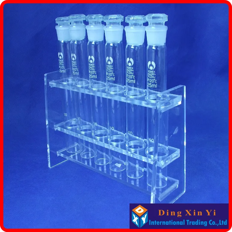 Lab 25mlx6 Organic glass colorimetric tube rack,Colorimetric Organic Glass Nessler Tube Rack,high quality