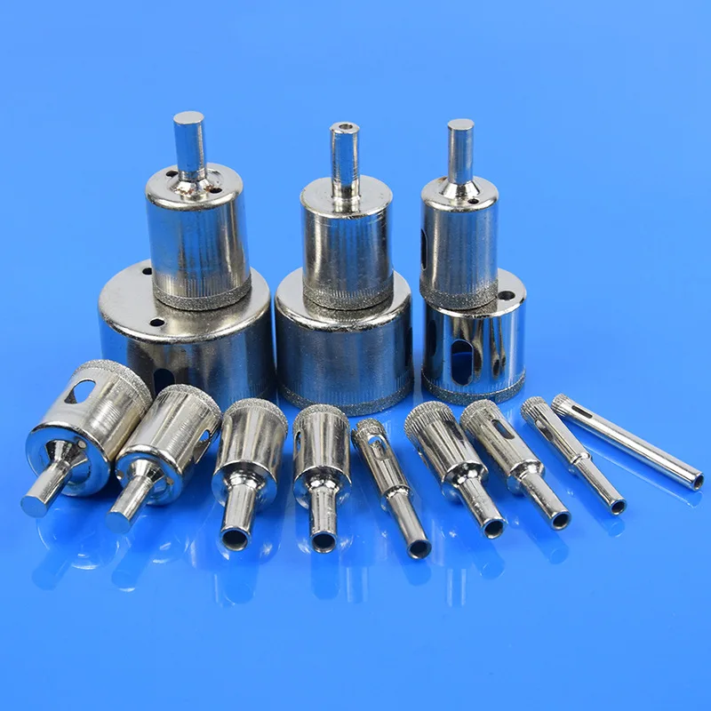 

15 sets of high-grade glass drills and glass openers marble openers