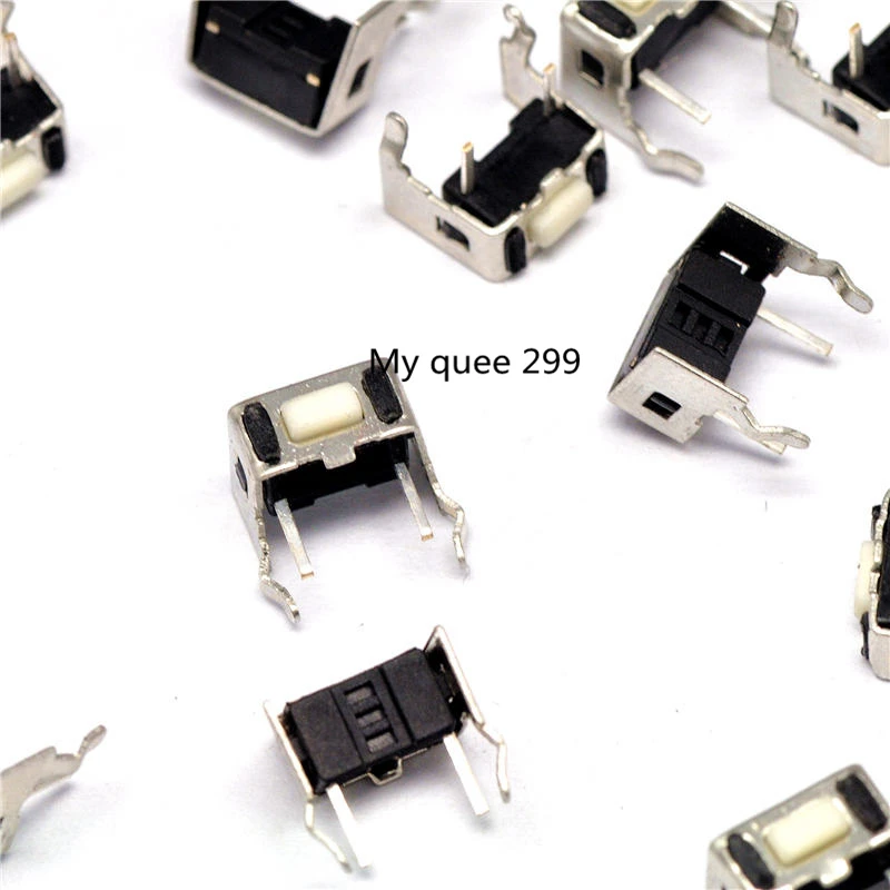 100PCS 3*6*4.3mm Momentary Tactile Tact Push Button Switch 3x6x4.3mm Right Angle 2 Pin illuminated light switch Wall Switches