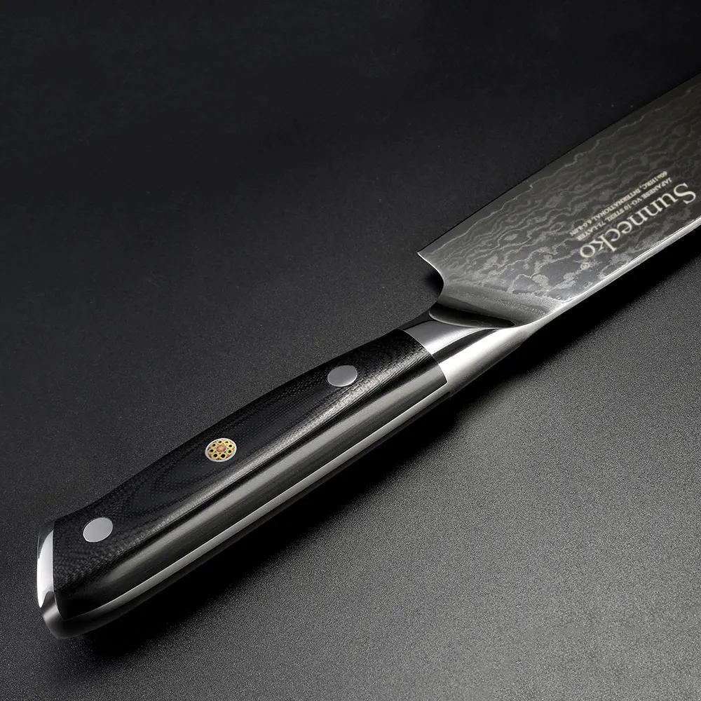 Sunnecko 6 шт. Набор ножей японский VG10 Дамасская сталь лезвие шеф-повара слайсер Кливер утилита для очистки овощей Кухонные ножи G10 ручка подарок