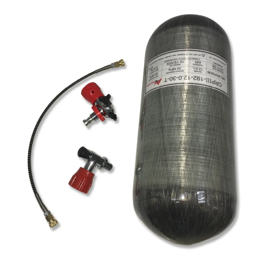 

AC312101 12L Hpa Carbon Fiber Tank Airforce Condor Pcp 4500Psi Scuba Diving Bottle With Filling Station & Hose Airgun Acecare