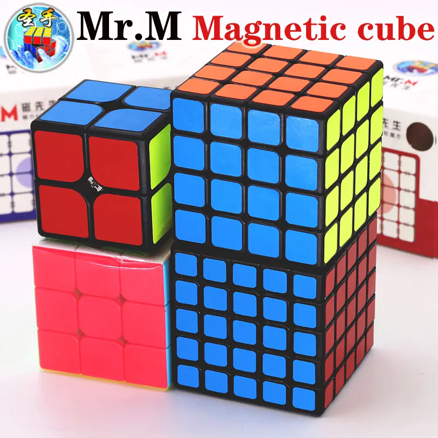 Головоломка волшебный куб ShengShou SengSo Mr. M 2x2x2 222 3x3x3 333 4x4x4 444 5x5 555 Магнитный Обучающие
