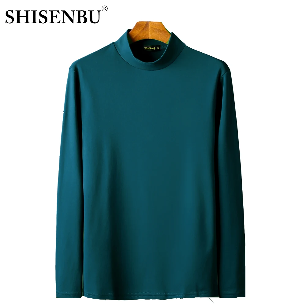 Male Underwear Shirt High Neck Winter Bodysuit Mens Warm Clothes Thermal Undershirts Thick Basic Tops Cotton Undershirt Tshirt (3)