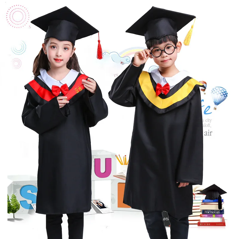 

Children Roleplay Students School Uniforms Kids Girl Graduation Doctor Bachelor Gown Performance Costumes Toddler Boy Party Wear