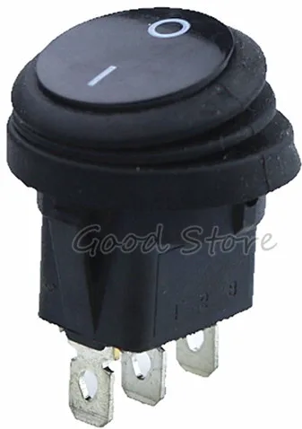 

1pcs On/Off 220V AC Black Rocker Switch IP65 Waterproof 3Pin SPST LED illuminated Hot Sale Low Price