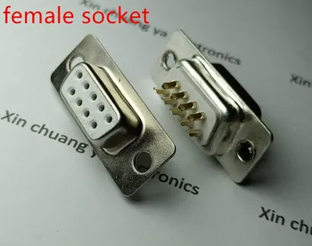 

DB9 male Plug or female socket RS232 9 core electronic connectors /COM serial port /Welding wire type White glue Gold plated