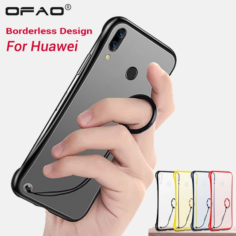 Чехол для Huawei P20 P30 Lite Honor 20 Pro Nova 5 безбортные чехлы с кольцом роскошная задняя