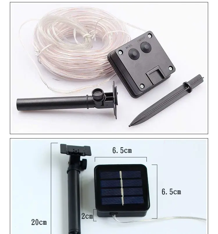12 м 100 светодиодный светильник на солнечных батареях, медный провод, гирлянда, вечерние украшения, рождественские огни, вечерние, свадебные
