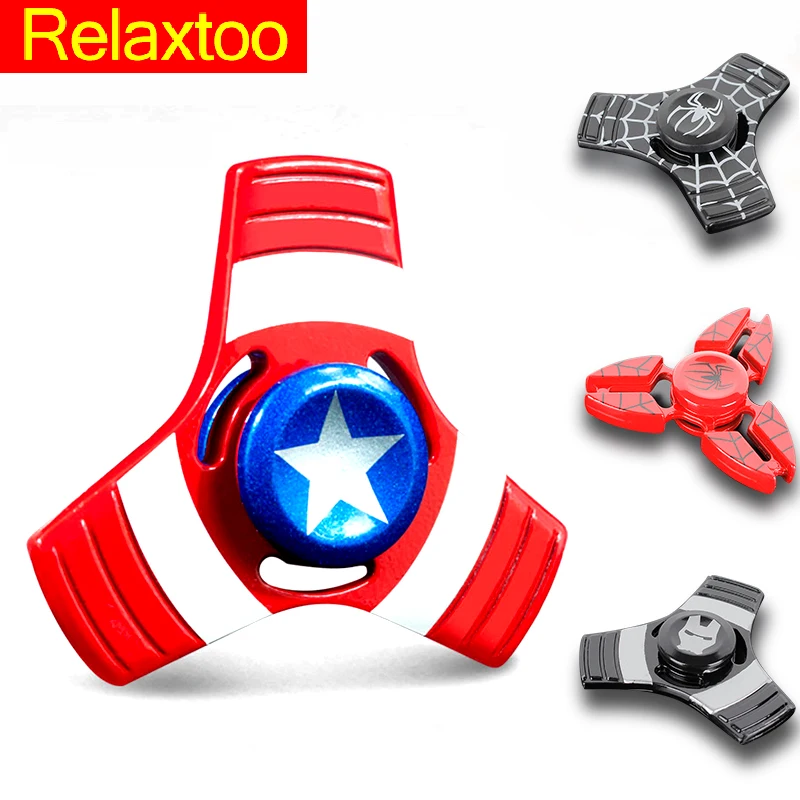 Captain America Spinner Metal Hand Fid Spinners Super Hero EDC