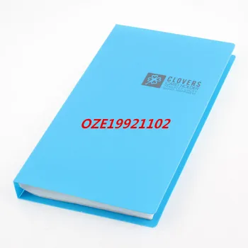 

1PCS Notebook Shaped 120 Slots Capacity Business Card Holder Blue