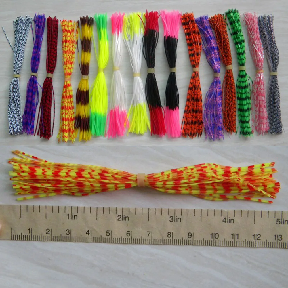 50 السواحل سيليكون التنانير الصيد اكسسوارات DIY Spinnerbatis Buzzbaits المطاط الرقصة السحر الحبار المطاط تنورة