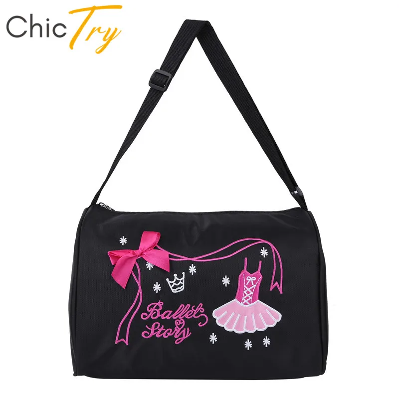 

ChicTry Kids Ballet Dance Bags Girls Hand Bag School Gym Sports Dance Shoulder Bag Lovely Children Dance Duffel Bag with Zipper