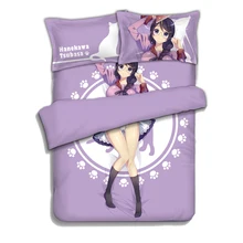 Japanese Anime Hanekawa Tsubasa Bedding Sheet Bedding Sets Comforter Sets Pillow Case 4PCS tsubasa omnibus 10