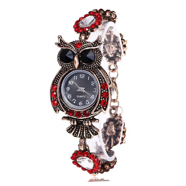 Vintage Women Watch Rhinestone Owl Quartz Bracelet Watch Beautiful Wristwatch Gi Vintage Women Watch Rhinestone Owl Quartz Bracelet Watch Beautiful Wristwatch Gi