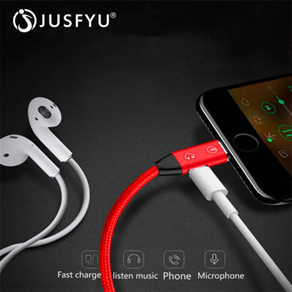 

USB Data Cable Headphone auxiliary jack 2.1A Fast Charging Cable for iPad iPhone Charger Cord for iPhone X XR XS MAX 8 7 6s Plus