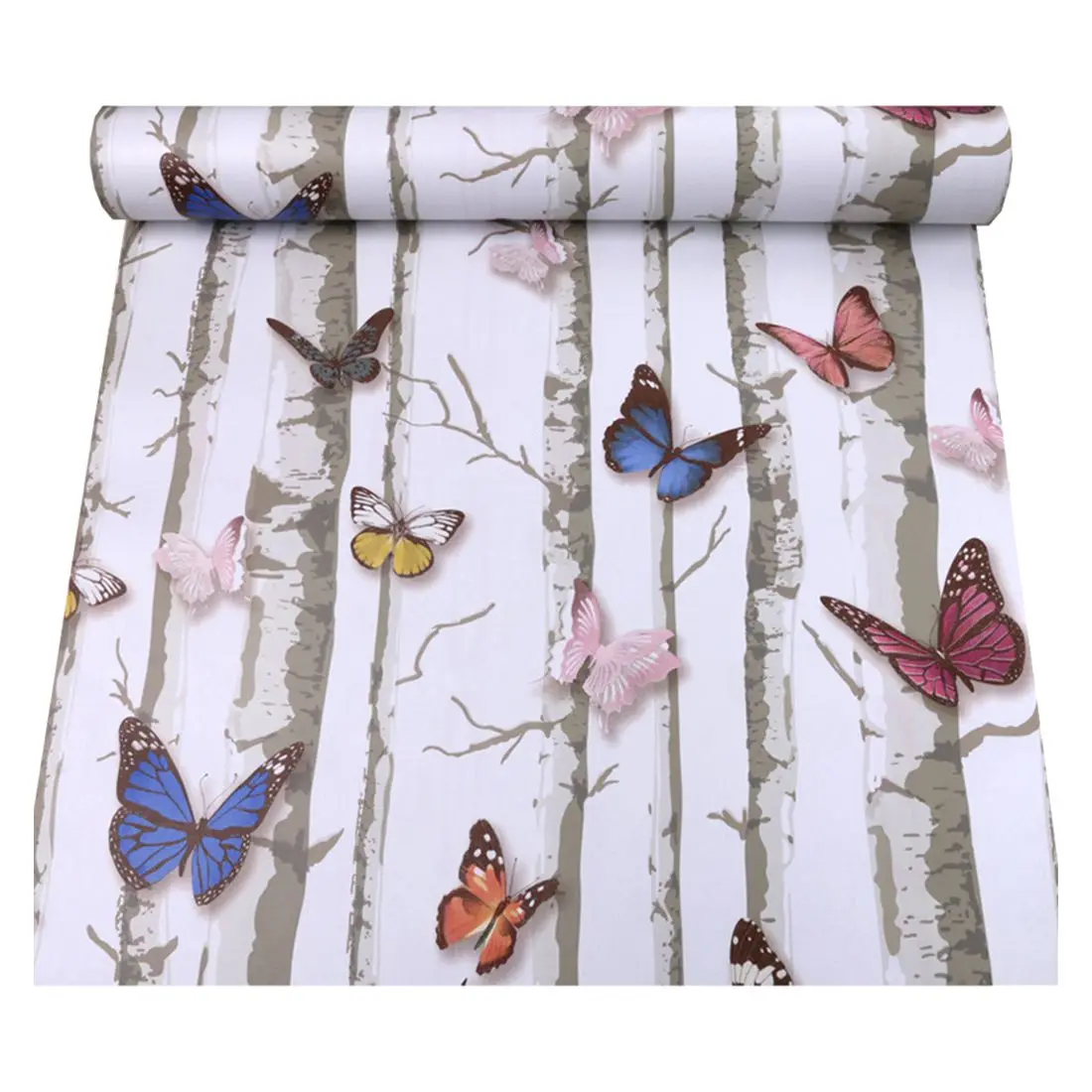 

Hot 3D stereo forest butterfly pattern waterproof wall stickers self-adhesive stickers wallpaper 45 * 100cm