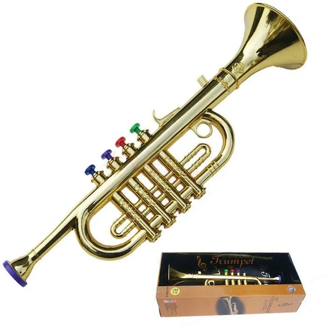Детский мини музыкальный инструмент игрушечная бутафория, детские музыкальные игрушки, игрушечная труба подарок ребенку