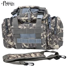 Pisfun, парусиновая сумка для рыбалки, многофункциональная мужская сумка через плечо, на талию и руку для рыбалки, велоспорта, пешего туризма, спорта, альпинизма, 7 цветов