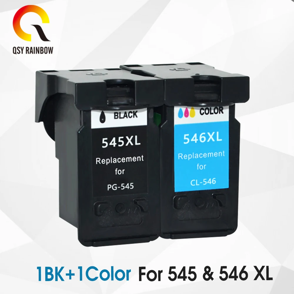 QSYRAINBOW 2 шт PG545 CL546 XL Замена чернильных картриджей для Canon PG 545 pg CL 546 IP2850 MX495 MG2950