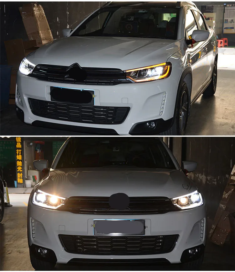 2 шт. автомобильный стиль светодиодный фары для Citroen C3-XR 15-17 для C3-XR Головной фонарь светодиодный объектив двойной луч H7 HID Xenon bi xenon объектив