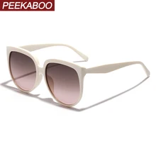 Белые женские солнцезащитные очки Peekaboo, большие размеры, лето, черные, леопардовые, Ретро стиль, солнцезащитные очки для женщин, большие, uv400, модные аксессуары