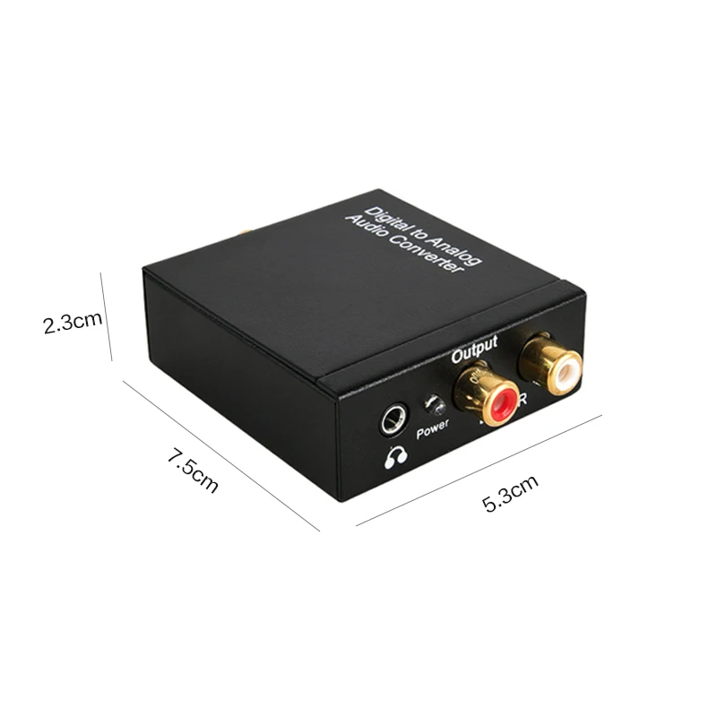 192kHz Digital Optical Coaxial Toslink to Analog RCA L//R 3.5mm Audio Converter