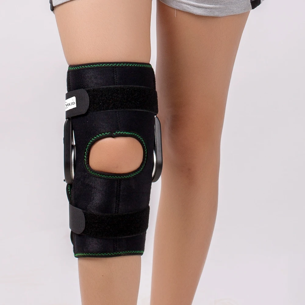 ROM Patella Knee Braces Support Pad Orthosis Belt Hinged Adjustable Short Knee joint lateral stability Prevent 4