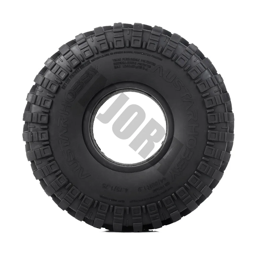 INJORA 4PCS 123*45MM 1.9 Rubber Tyre Wheel Tires for 1:10 RC Rock Crawler Axial SCX10 SCX10 II 90046 90047 Traxxas TRX 4 TRX4-in Parts 