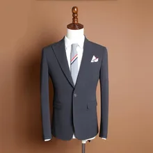 Tailor made men suits jacket simple stylish wedding groom dress jacket solid color formal business suits jacket