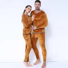 Зимний комплект теплого термобелья для женщин и мужчин, одежда из кашемира и бархата, плотные флисовые теплые кальсоны размера плюс XXXL