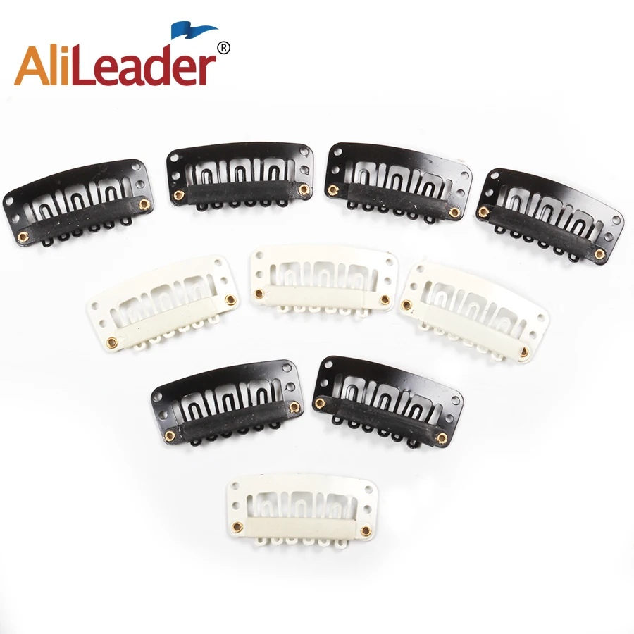 Alileader черный белый цвет оснастки заколки для волос наращивания Weave зажимы