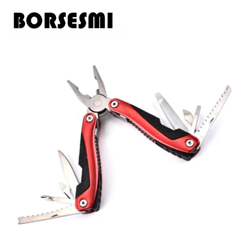 

Hot sale Outdoor combination kit multifunction folding plier with knife universal stainless steel pliers camping tool