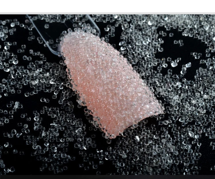 Transparent AB Caviar Mini Beads For UV Gel Nail Art 3D Glass Nail Tips Decoration Accessoires Manicures 10gBox (3)