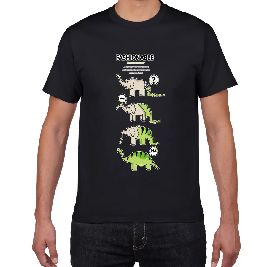 snake eat Elephant Evolution into Dinosaur Sarcastic Graphic Novelty Funny T Shirt men 100% cotton streetwear Men's T-shirt men snake eat Elephant Evolution into Dinosaur Sarcastic Graphic Novelty Funny T Shirt men 100% cotton streetwear Men's T-shirt men