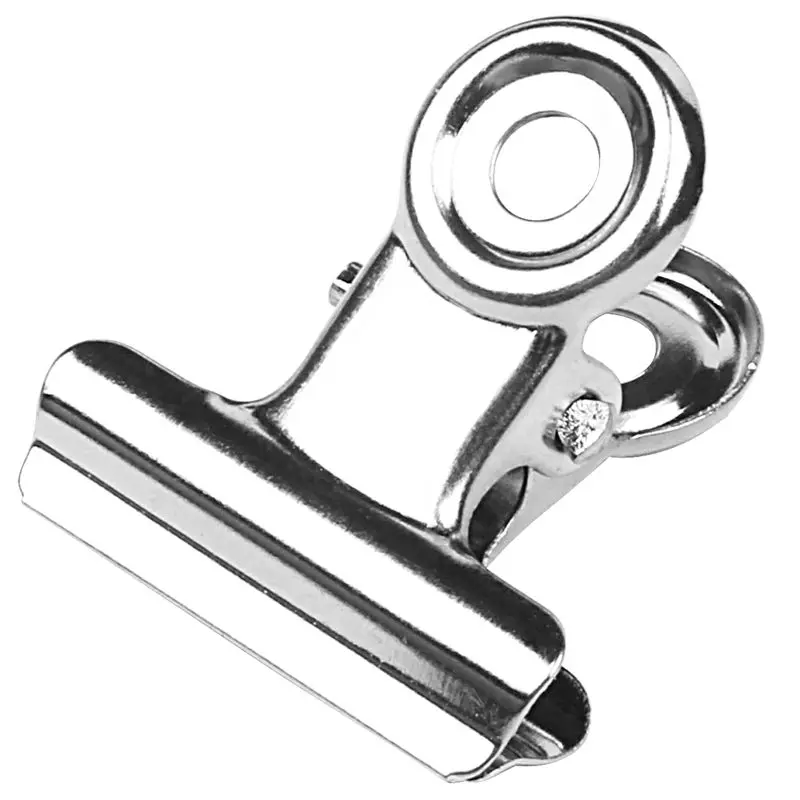 silver 12 шт серебряных тонов металлические офисные бумажные зажимы для документов 20 мм - Цвет: silver