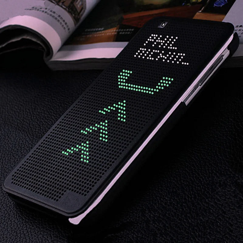 

Auto Sleep Wake function TPU Skin cover case For HTC Desire Eye M910X Offical Design DOT View Smart Soft Flip Case