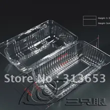 100 шт блистерная коробка, коробка для торта, лунная коробка для торта, контейнер для хлеба, упаковка для пищевых фруктов