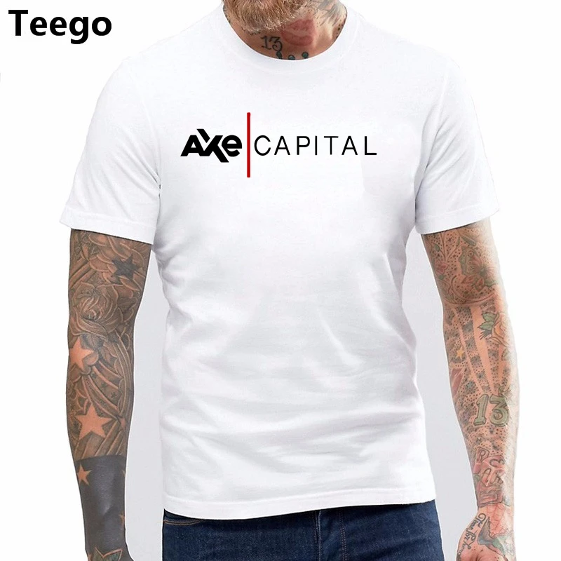 

pure cotton round collar T-shirt 2017 Summer Short Sleeve Cotton Axe Capital T Shirt Men'S Short Sleeve T-shirt