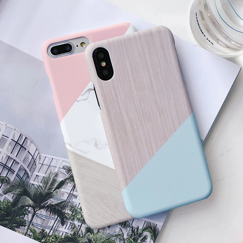 Lovebay الهاتف حقيبة لهاتف أي فون X 8 7 6 6 s زائد هندسية لصق نمط الرخام الصلب PC الغطاء الخلفي ل فون X XS ماكس جراب هاتف